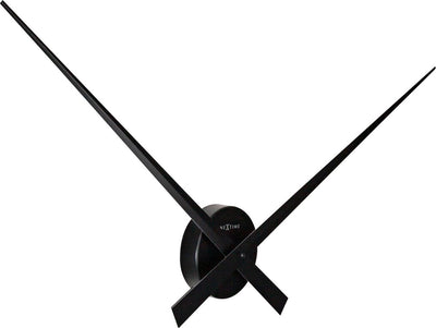 Nextime hands – wandklok – 85 cm – aluminium – zwart