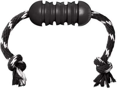 Kong exterme dental met touw - zwart wit - 12 x 5 x 5 cm