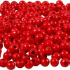Creativ company houten kralen rood, 150st.