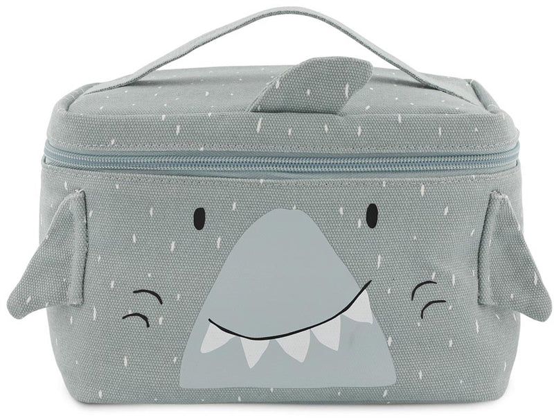Trixie lunchtas - mr.shark - koeltas voor kinderen - met naamlabel - thermische tas voor lunch  grijs  haai