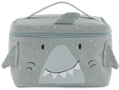 Trixie lunchtas - mr.shark - koeltas voor kinderen - met naamlabel - thermische tas voor lunch  grijs  haai