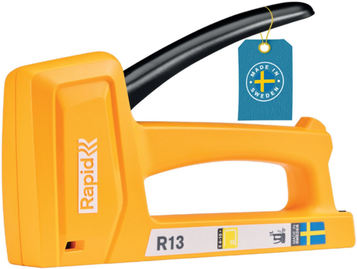 Rapid r13 - handtacker - ergonomisch - kunststof staal - geel