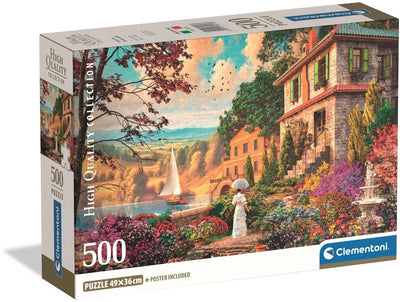 Clementoni legpuzzel victorian promenade - puzzel 500 stukjes - high quality collection puzzle - compact box - legpuzzels en puzzels voor volwassenen