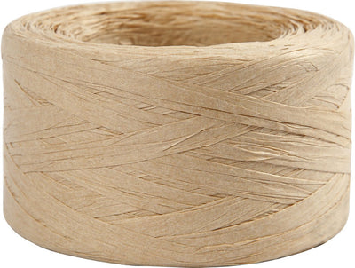 Creativ company papier raffia garen zandkleur, 100m