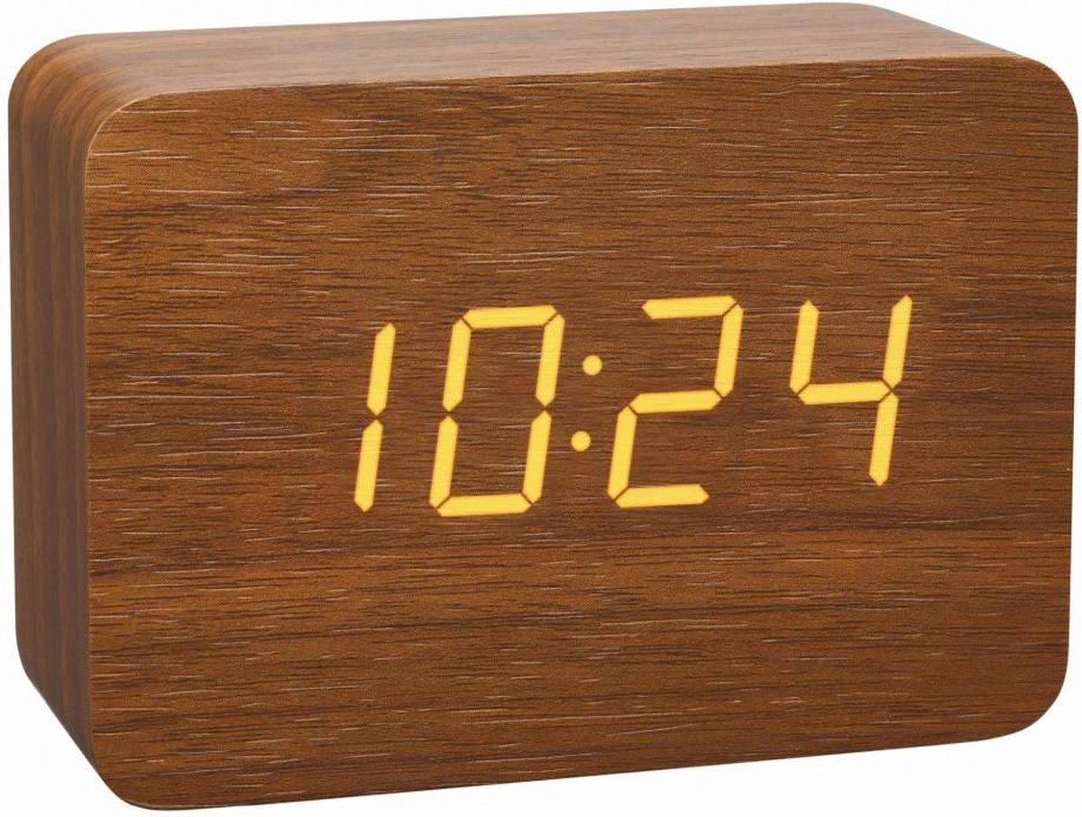 Tfa dostmann 60.2549.08 - wekker - alarm - hout - licht - bruin