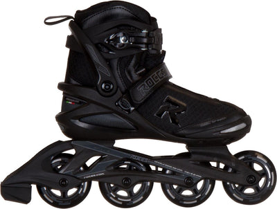 Roces icon 80 inline skates - 4x80mm - fitness - beginners - zwart - maat 39