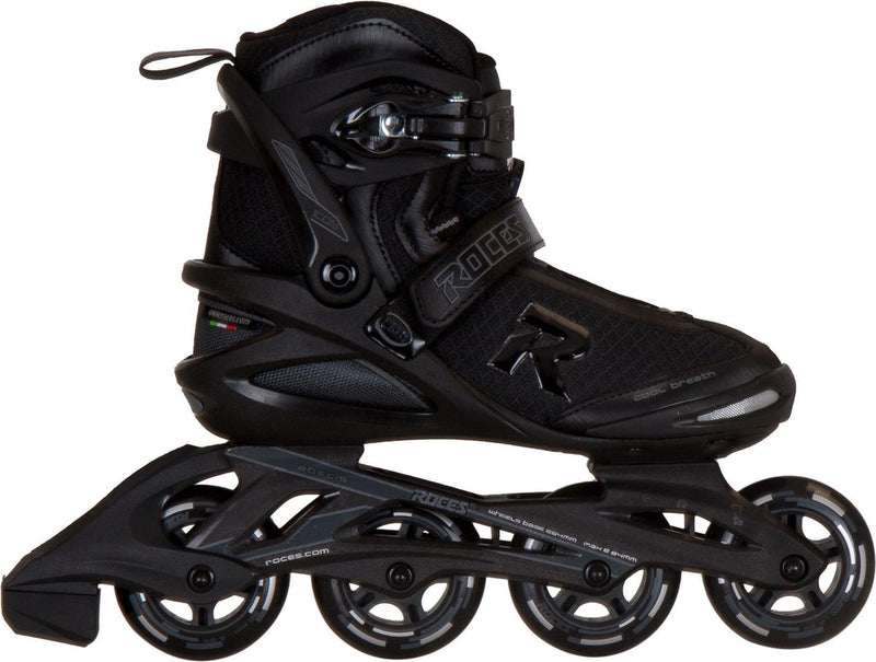 Roces icon 80 skeelers volwassenen – 4x80mm wielen – fitness inline skates – zwart – maat 37