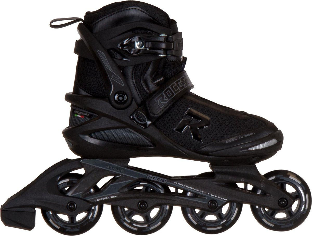 Roces icon 80 skeelers volwassenen – 4x80mm wielen – fitness inline skates – zwart – maat 38