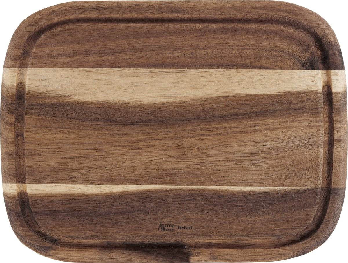 Jamie oliver by tefal houten snijplank - 28x21,5x2 cm - small - duurzaam - antibacterieel