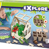Ses creative - explore - broeikas met groenten - kweek je eigen tomaat, basilicum en komkommer - echt houten broeikas – experimenteerdozen – mini moestuin voor kinderen