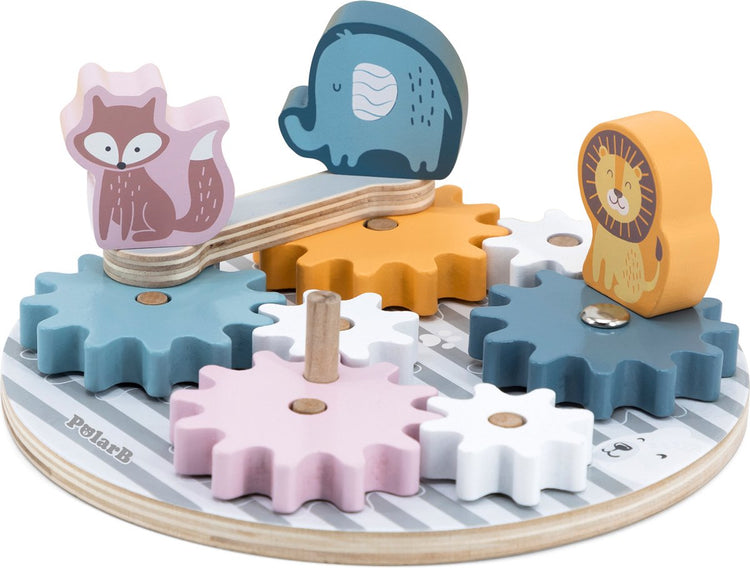 Polarb ® houten tandwielenspel - houten speelgoed vanaf 18+ maanden