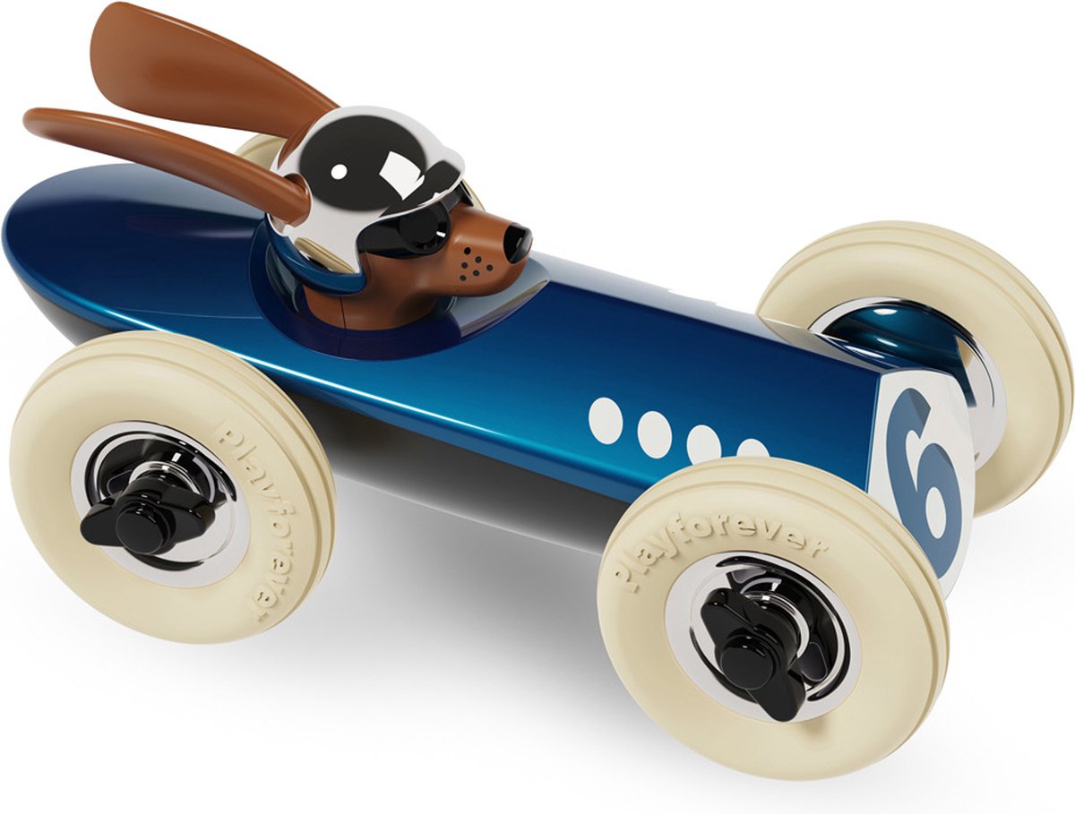 Playforever - speelgoedauto - rufus bertie - blauw
