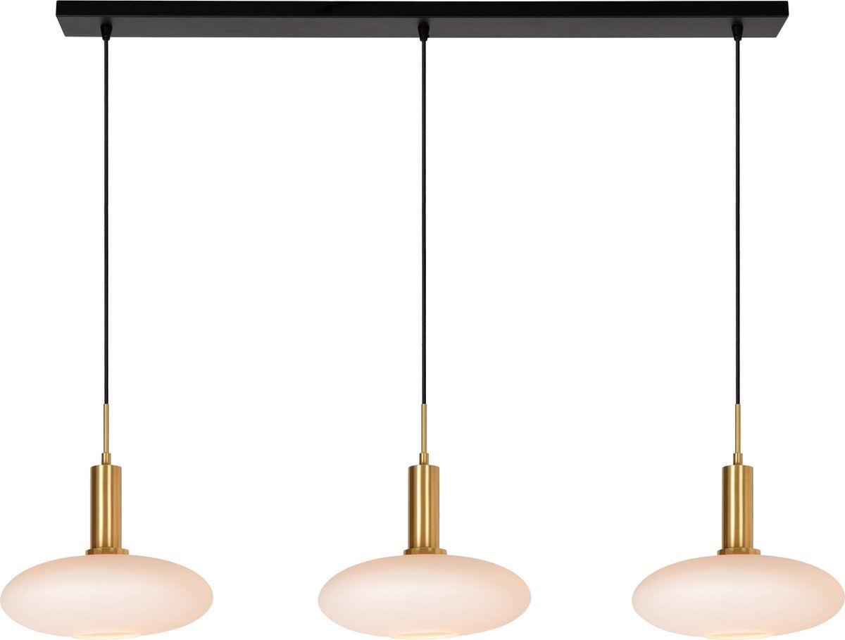Lucide singala - hanglamp - 3xe27 - mat goud messing