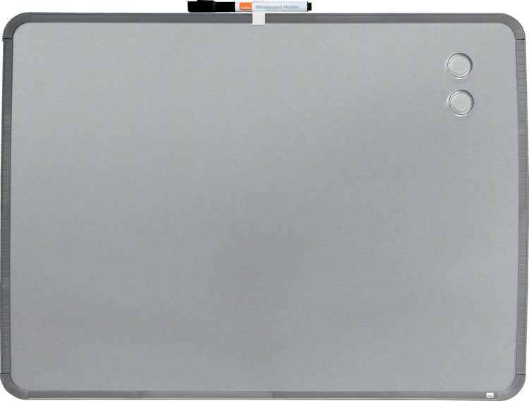 Nobo magnetisch whiteboard met smal zilverkleurig frame 58x43cm - zilver