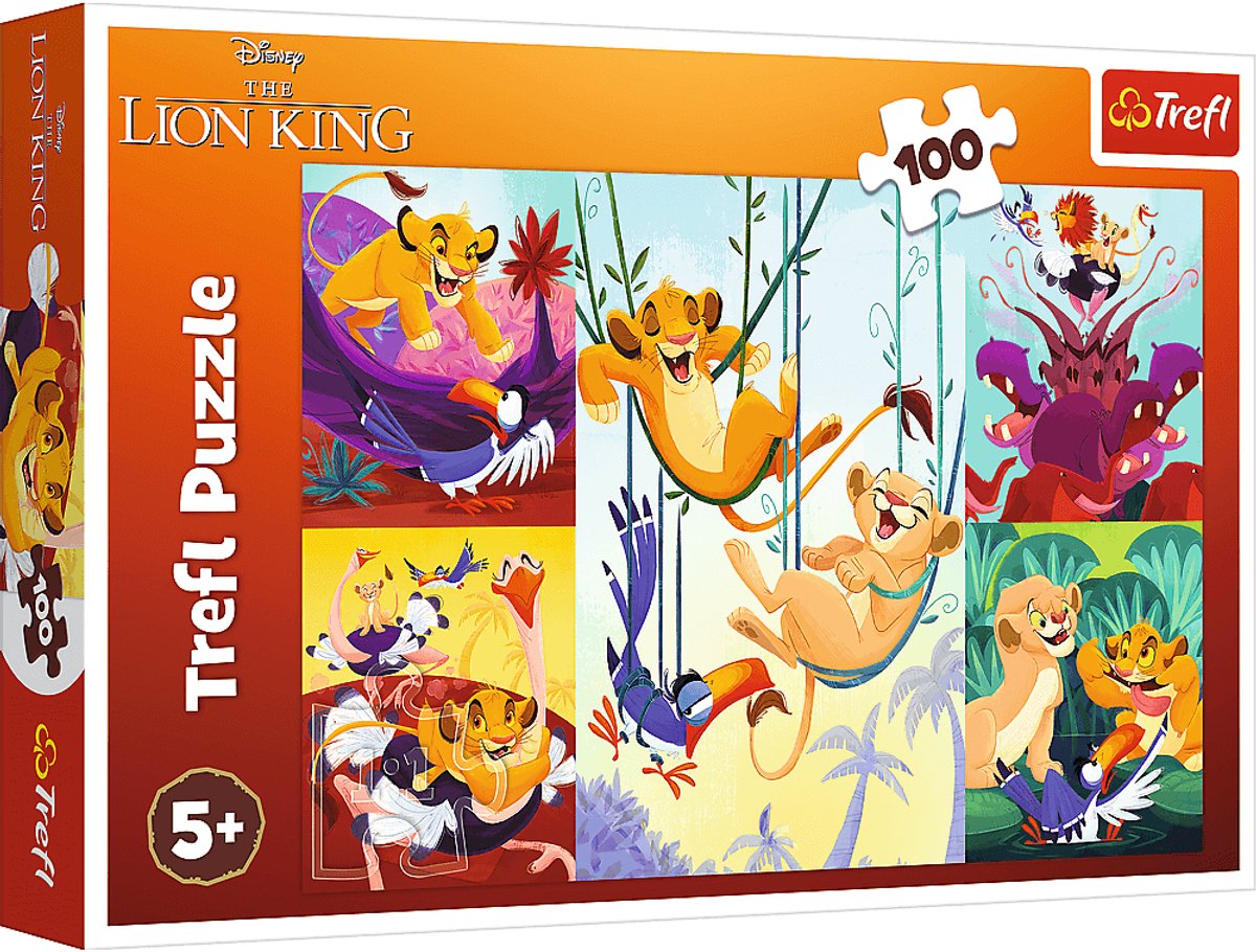 Trefl disney serie - legpuzzel 100 stukjes - dappere koning leeuw - voor kinderen