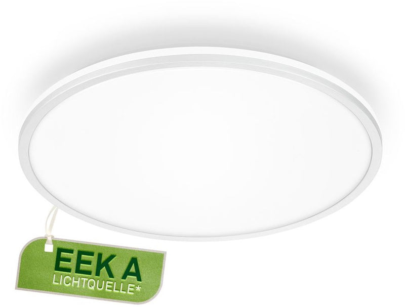 Briloner pulap a – led plafonniere – plafondlamp met eek a lichtbron* – indirect licht – neutraal wit licht – ø 33cm - wit