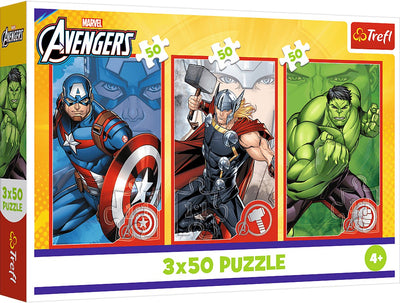 Trefl puzzle puzzel - 3x50 - jouw held disney marvel the avengers trefl 34891