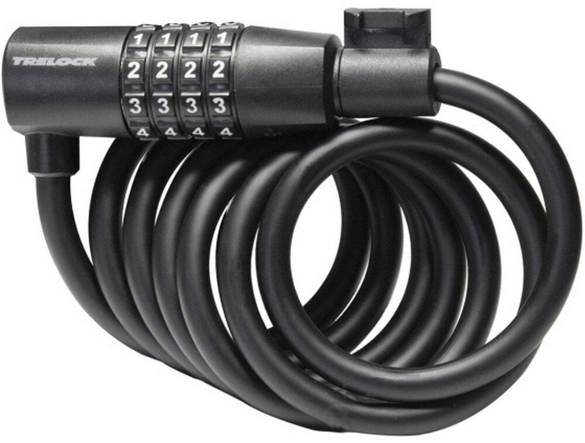 Trelock sk108 spiraalkabelslot code 180 8mm zwart