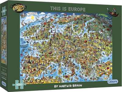 Gibsons - this is europe (door hartwig braun) - 1000 stukjes 68×49cm (b×h) - legpuzzel voor volwassenen