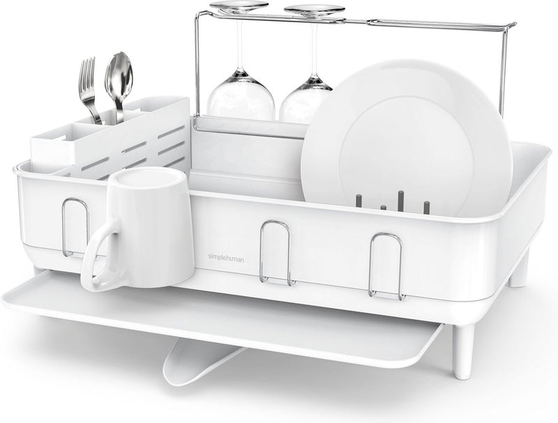 Simplehuman - afdruiprek luxe - wit - roestvast staal