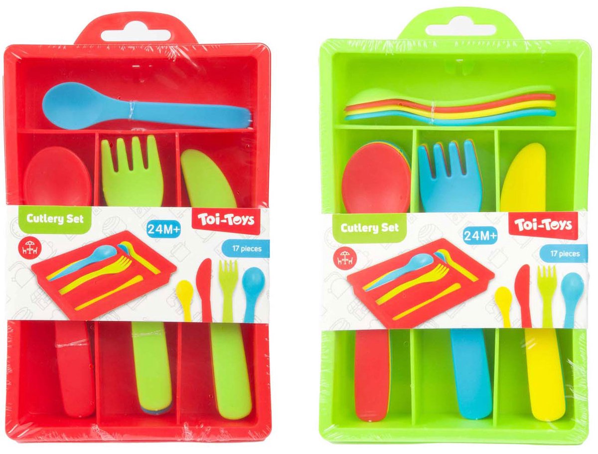 Toi-toys home food bestekset met bak, 16dlg.