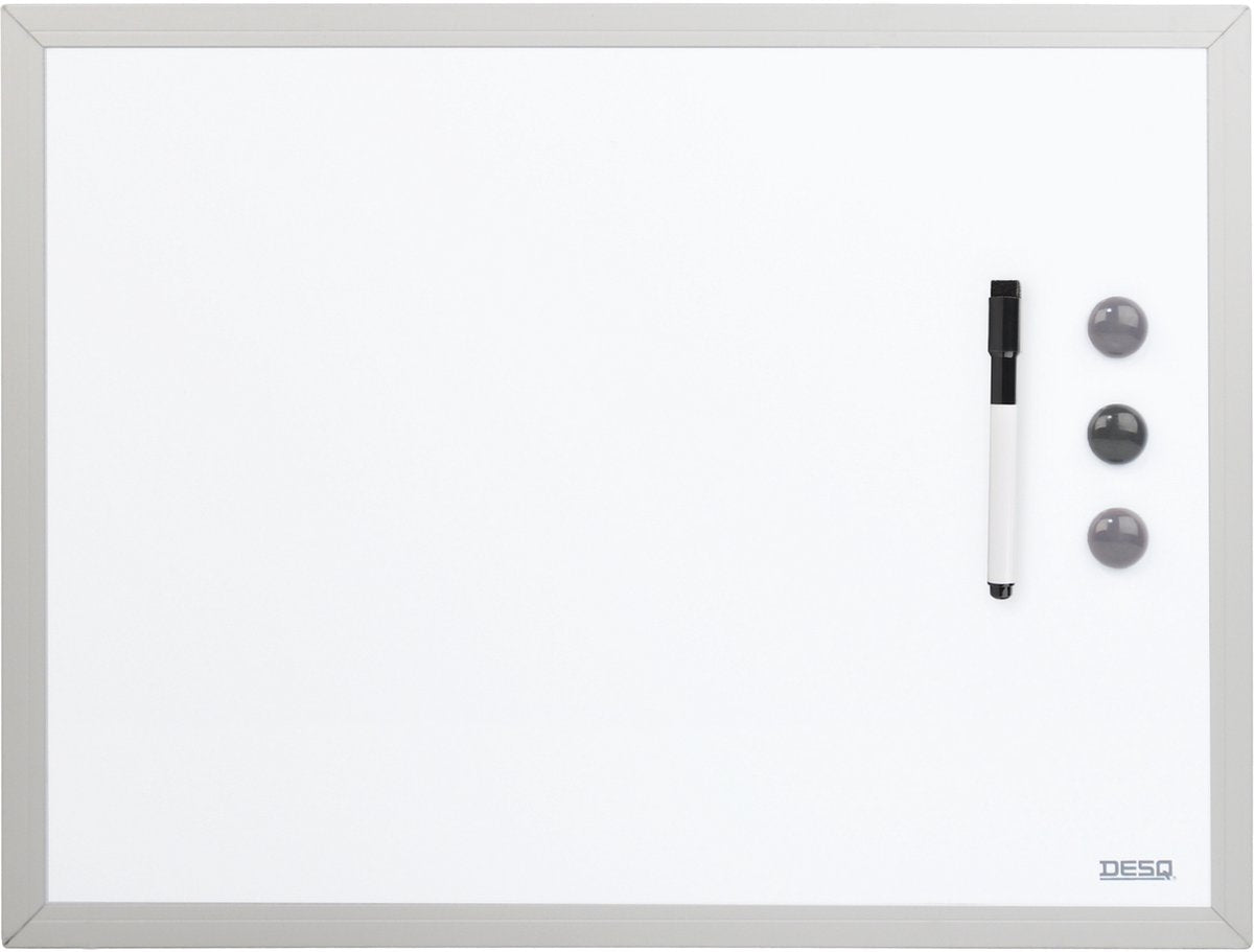 Desq ® whiteboard - magnetisch - inclusief montage set - 40 x 60 cm