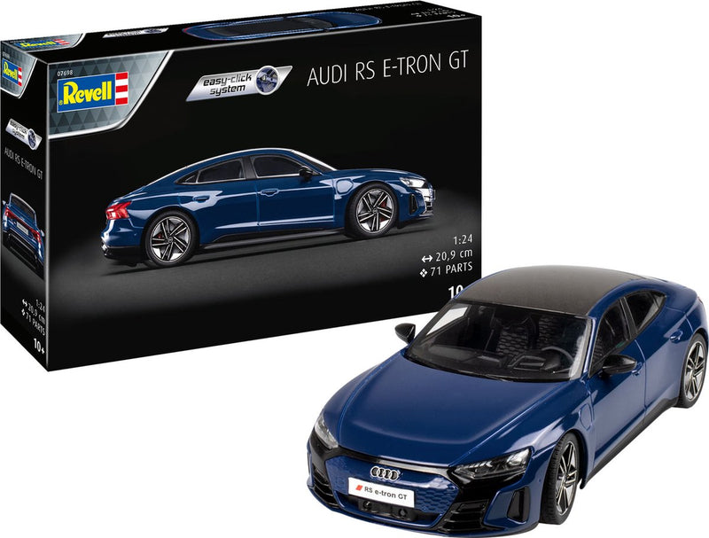 Revell modelbouwpakket auto - 67698 audi e-tron gt - easy click - model set plastic - 1:24 - modelbouw