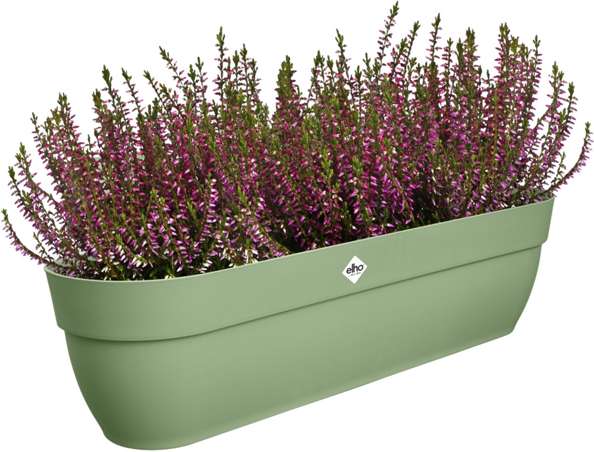 Elho vibia campana easy hanger xxl 70 - plantenbak voor balkon - balkonbak - 100% gerecycled plastic - l69 x b26.8 x h23.7 cm - pistachegroen