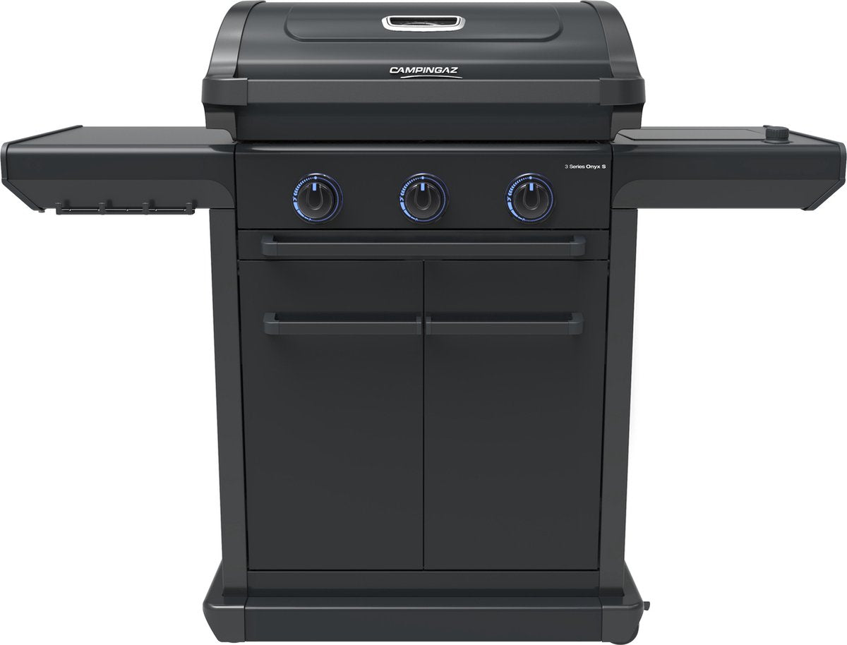 Campingaz 3 series onyx s gasbarbecue met zijbrander – modulaire bbq – 5 jaar garantie – zwart