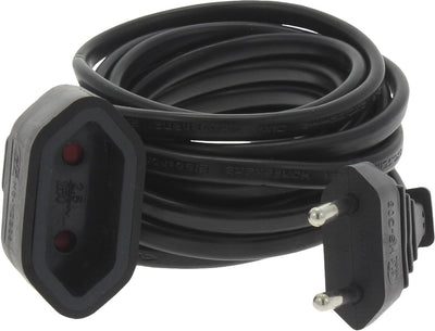 Q-link verlengsnoer - euro - h03vvh2-f - 2 x 0.75 mmâ² - 3 m - zwart