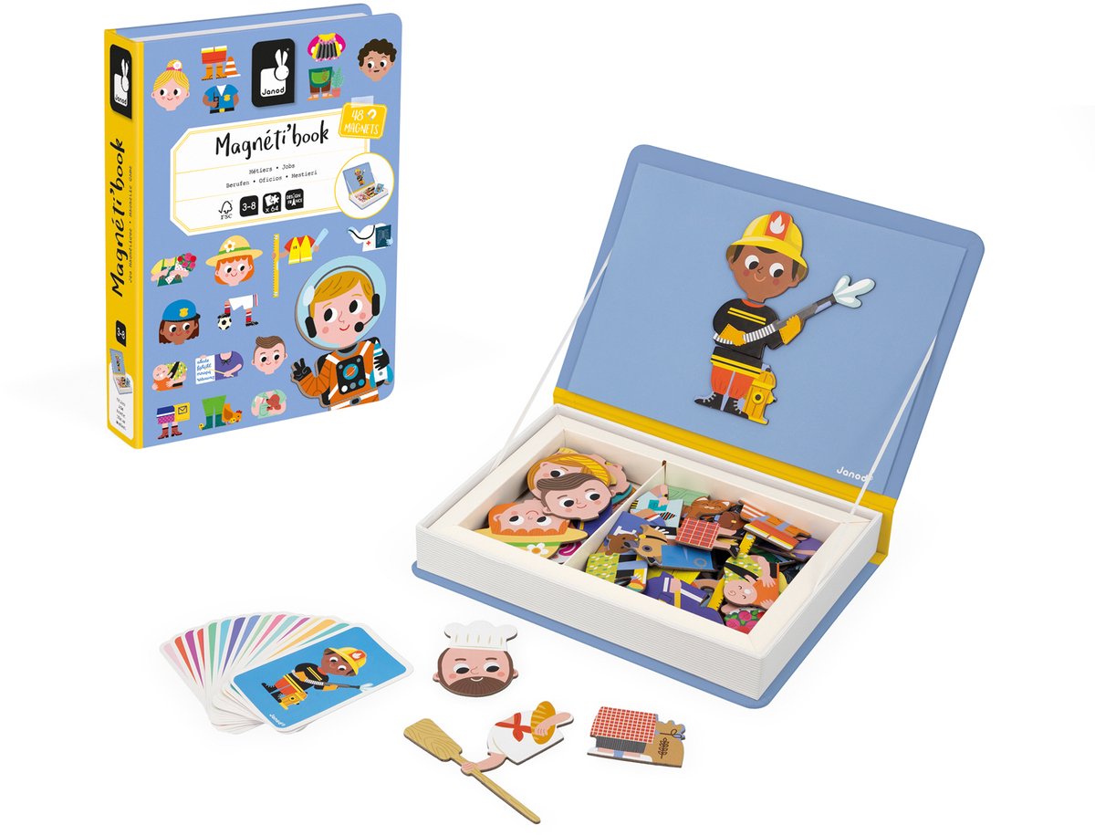 Janod - magnetibook - beroepen - magneetboek speelset