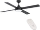 Eglo trinidad plafondlamp met ventilator - 122cm - ac longer life - zwart - dimbaar - instelbaar wit licht