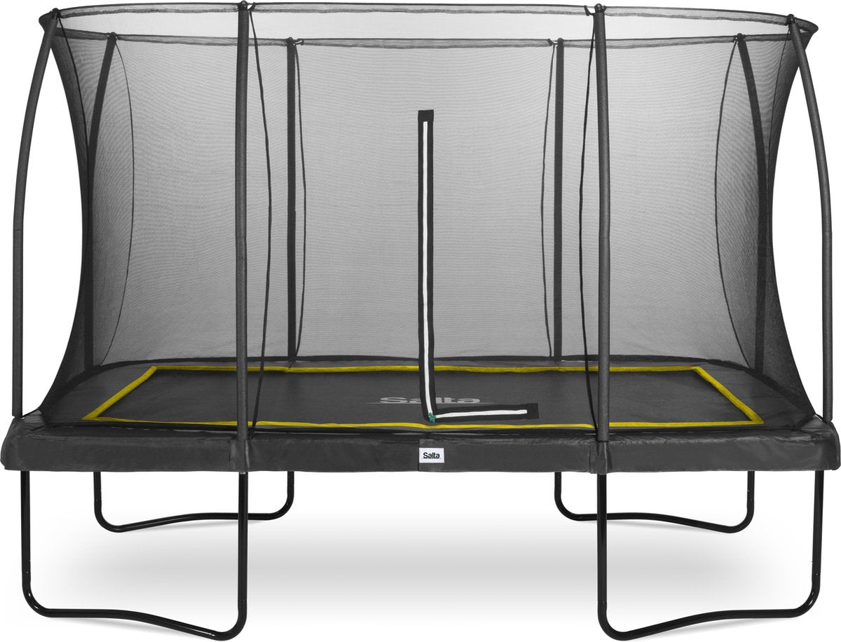 Salta comfort edition - 366 x 244 cm - rechthoekige trampoline met veiligheidsnet - zwart - trampoline voor kinderen