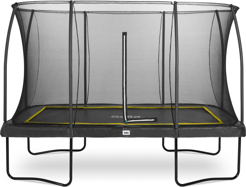 Salta comfort edition - 366 x 244 cm - rechthoekige trampoline met veiligheidsnet - zwart - trampoline voor kinderen