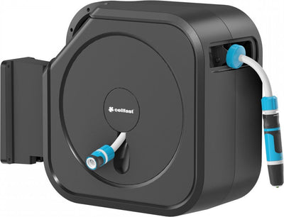 Cellfast - wandslangenbox - automatische slanghaspel, 30m 1 2'' slang, sproeier, aansluitstukken, ergo xl