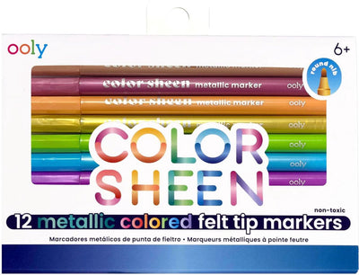 Ooly - color sheen - metallic viltstiften - 12 stuks