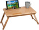 Merkloos sans marque laptoptafel bedtafel - hout - 53 x 34 x 27,5 cm - multifunctioneel