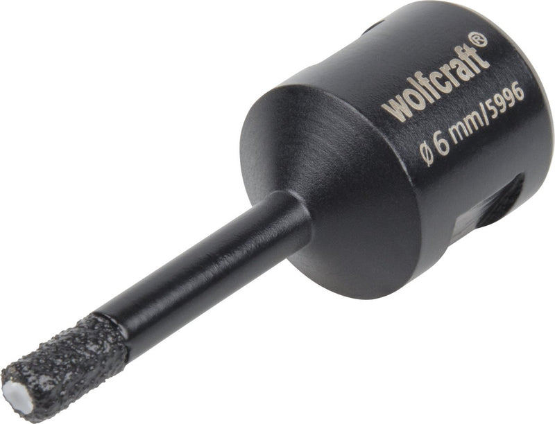 Wolfcraft - diamant gatenzaag - diamantboor - 6mm - tegelboor - voor haakse slijpers - 5996000