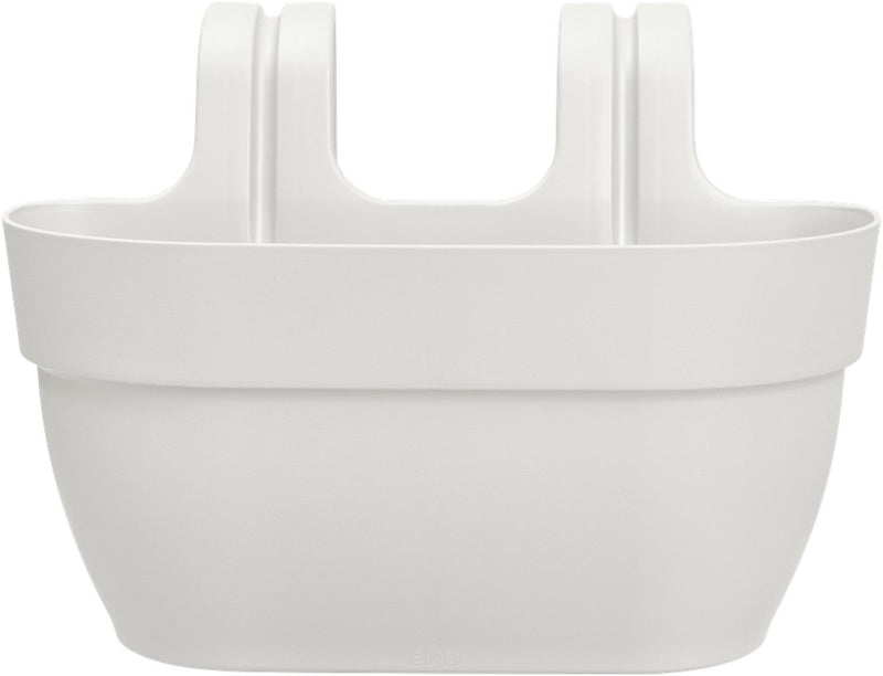 Elho vibia campana easy hanger m 36 - balkonbak met ophanghaken - 100% gerecycled plastic - ø 36.0 x h 26.5 cm - zijdewit
