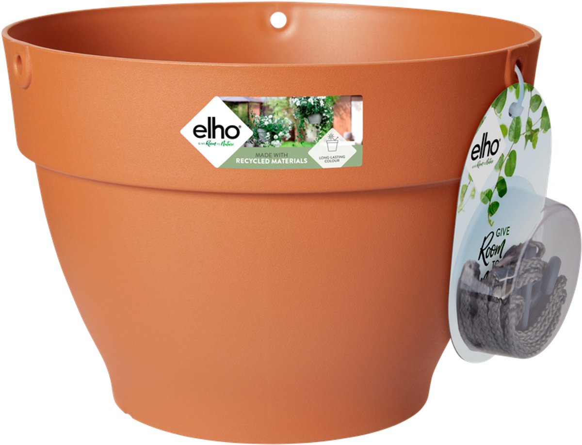 Elho vibia campana hangschaal 26 - bloempot voor buiten - ø 26.0 x h 18.4 cm - terra
