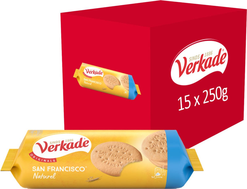 Verkade san francisco koekjes - naturel - 15 x 250 gram