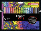 Stabilo cappi - viltstift - nooit meer je dop kwijt dankzij de dopring - arty etui met 18 kleuren - afbeelding 1