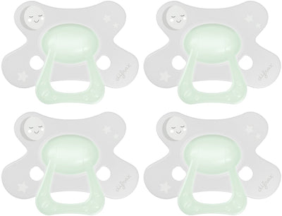 Difrax fopspeen natural - 18+ maanden - glow in the dark - 4 stuks
