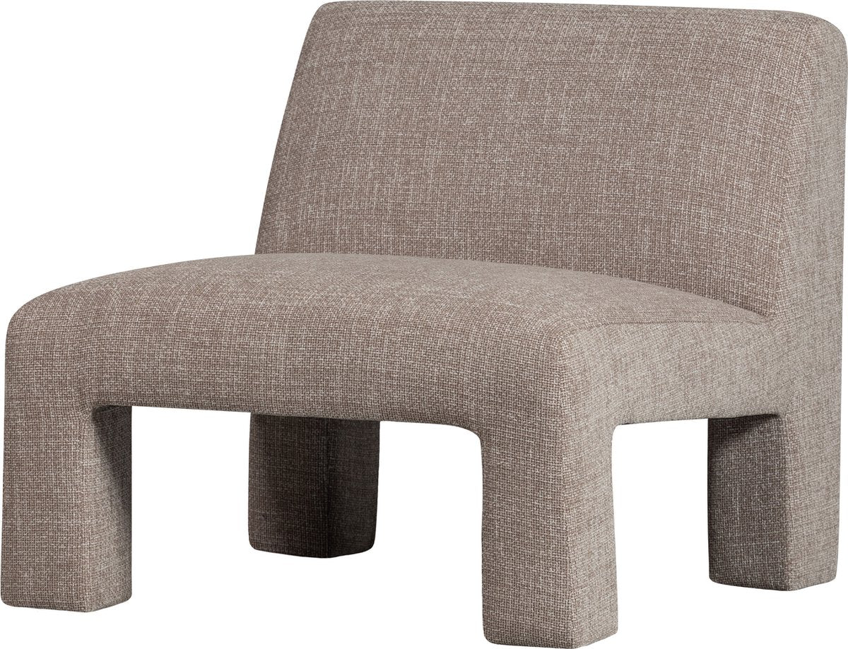 Woood lavid fauteuil - polyester - naturel - 73x74x84