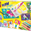 Ses creative – blow airbrush graffiti – creatieve knutselset vanaf 6 jaar – inclusief 6 airbrush pennen, zwarte stift, sjablonen en kleurplaten