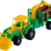 Cavallino junior tractor met kraan aanhangwagen en hout, 46cm