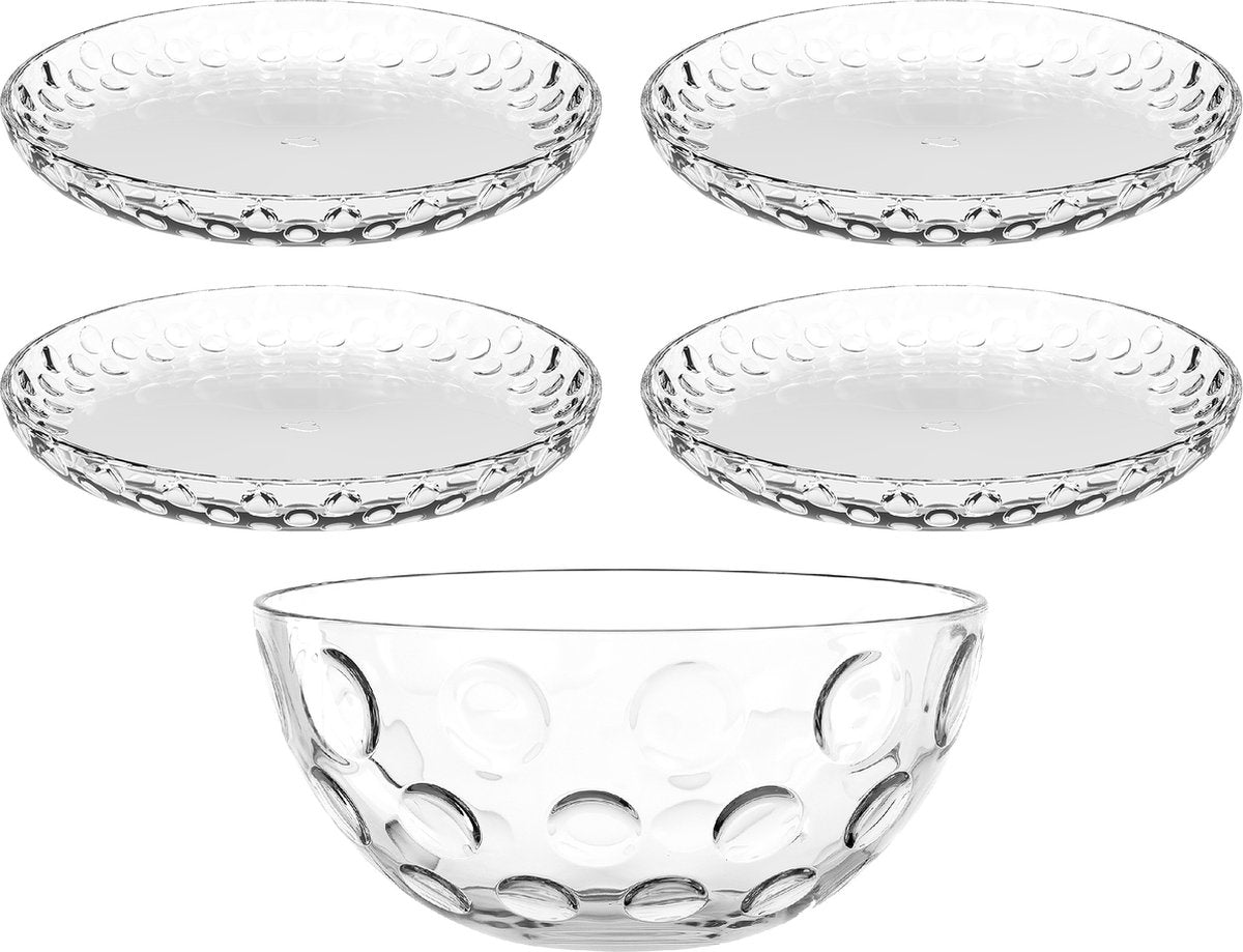 Leonardo cucina optic schaal- en bordenset - 5delig