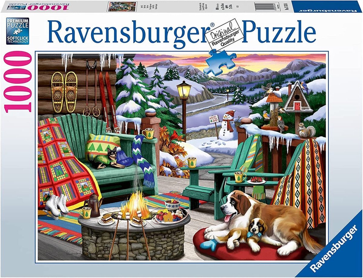 Ravensburger puzzle 1000 zimowy odpoczynek - puzzel 1000 winterrust