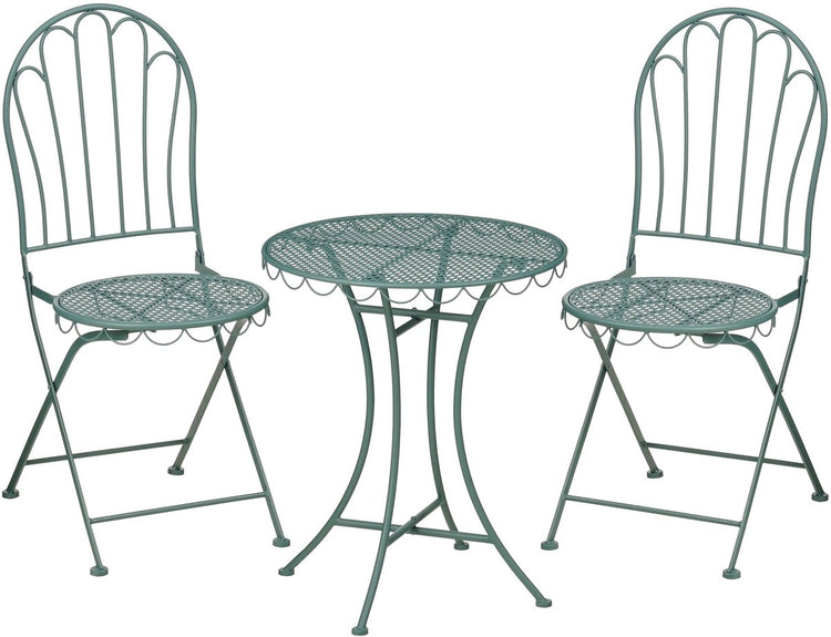 Mica decorations marseille bistroset - set van 3 - ijzer - groen