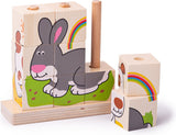 Bigjigs stapelblokken huisdieren. - afbeelding 1